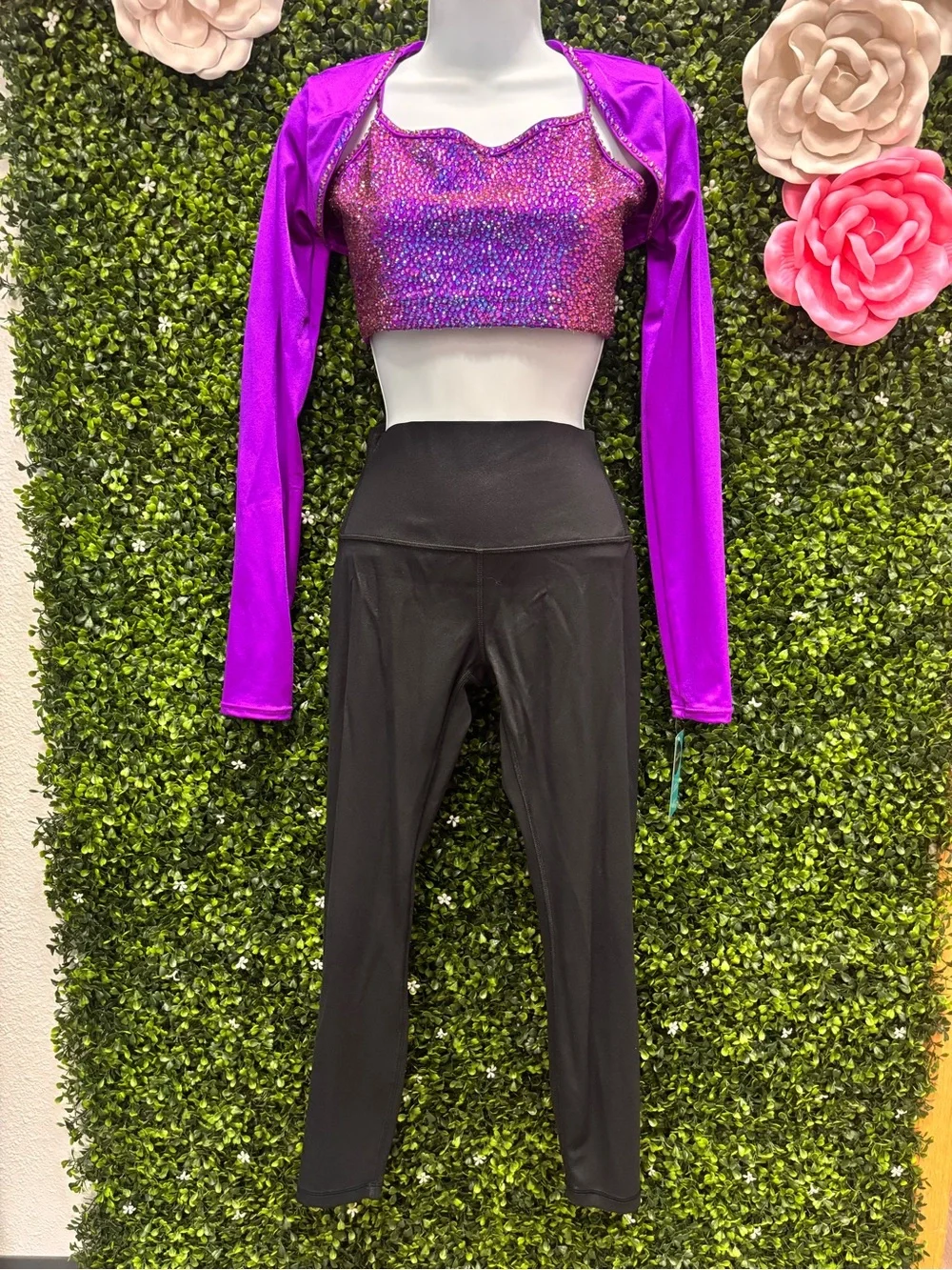 Weissman Purple and Black Dance Costume Set